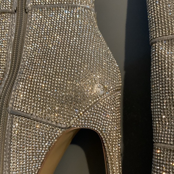 Steve Madden Winona Rhinestone Stiletto High Heel Bootie Mid-Calf - Picture 5 of 12